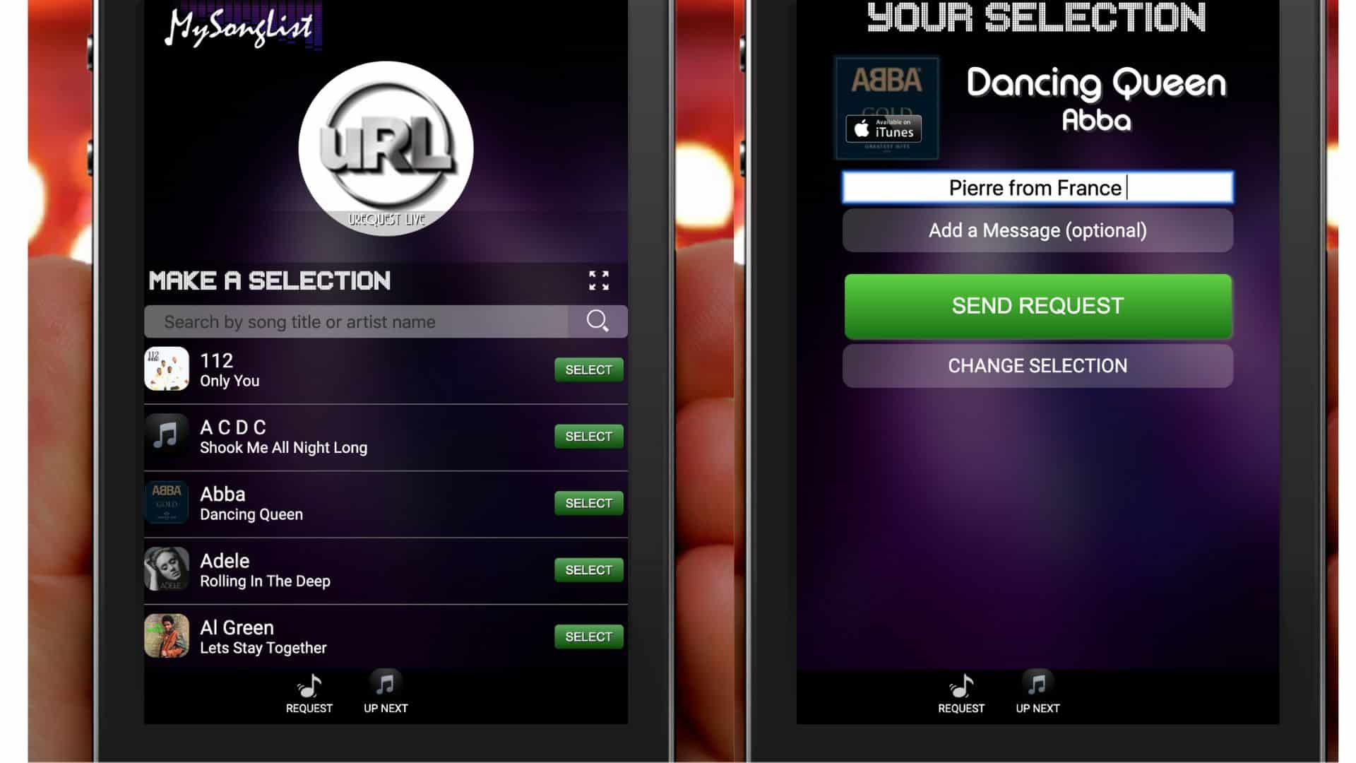 uRequest Live performance 5